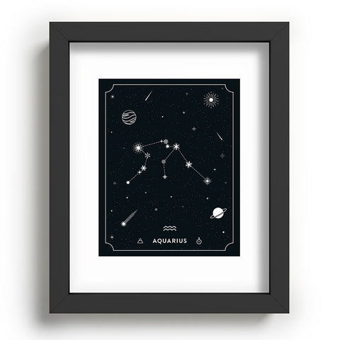 Cuss Yeah Designs Aquarius Star Constellation Recessed Framing Rectangle