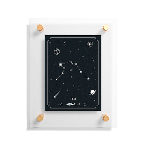 Cuss Yeah Designs Aquarius Star Constellation Floating Acrylic Print