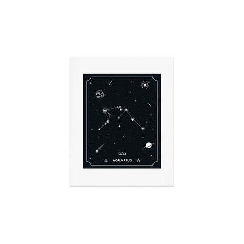 Cuss Yeah Designs Aquarius Star Constellation Art Print