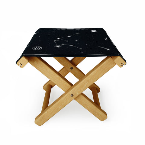Cuss Yeah Designs Aquarius Star Constellation Folding Stool