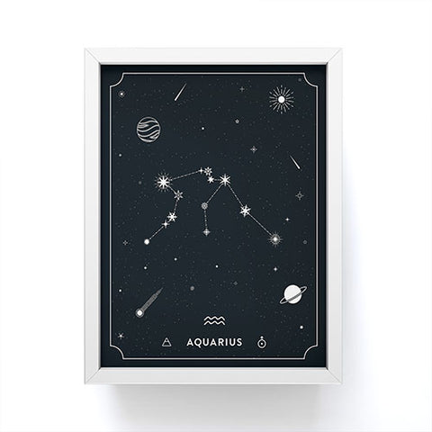 Cuss Yeah Designs Aquarius Star Constellation Framed Mini Art Print