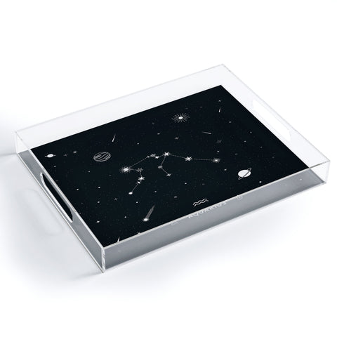 Cuss Yeah Designs Aquarius Star Constellation Acrylic Tray