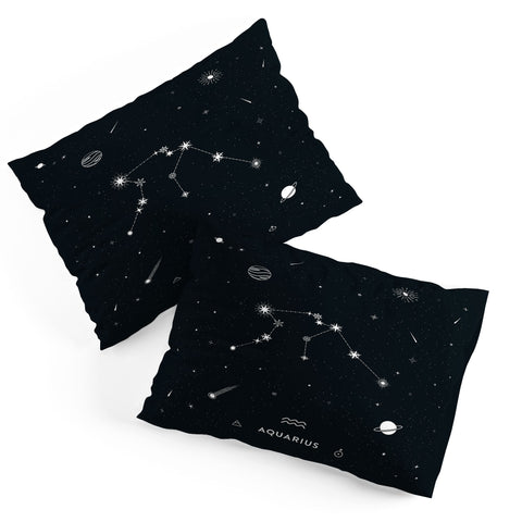 Cuss Yeah Designs Aquarius Star Constellation Pillow Shams