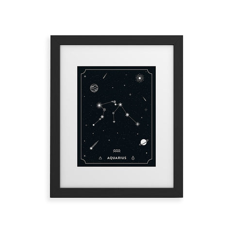 Cuss Yeah Designs Aquarius Star Constellation Framed Art Print