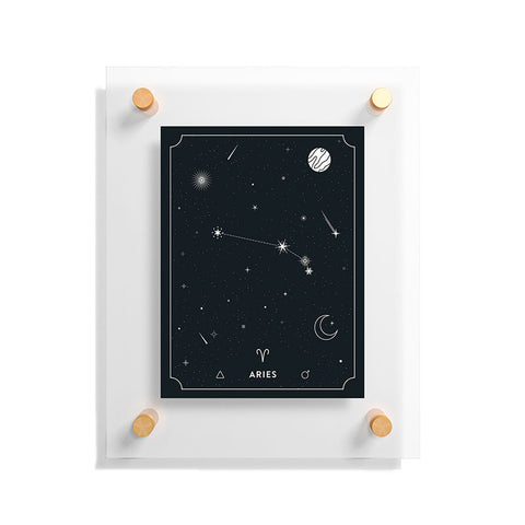 Cuss Yeah Designs Aries Star Constellation Floating Acrylic Print