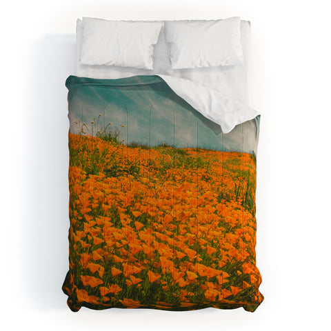 Cuss Yeah Designs California Poppy Field Comforter