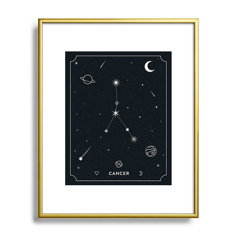 Cuss Yeah Designs Cancer Star Constellation Metal Framed Art Print
