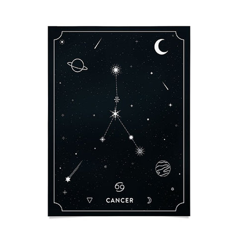 Cuss Yeah Designs Cancer Star Constellation Poster