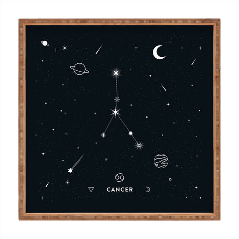 Cuss Yeah Designs Cancer Star Constellation Square Tray