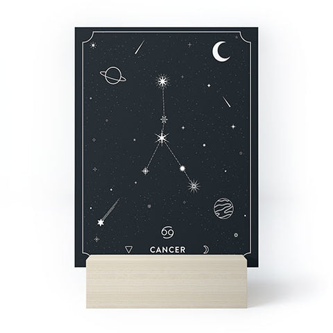 Cuss Yeah Designs Cancer Star Constellation Mini Art Print