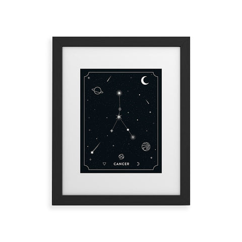 Cuss Yeah Designs Cancer Star Constellation Framed Art Print