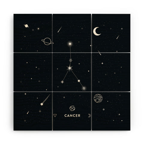 Cuss Yeah Designs Cancer Star Constellation Wood Wall Mural