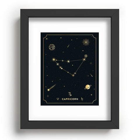 Cuss Yeah Designs Capricorn Constellation Gold Recessed Framing Rectangle