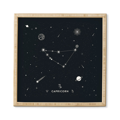 Cuss Yeah Designs Capricorn Star Constellation Framed Wall Art