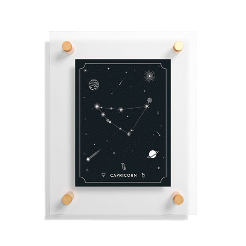 Cuss Yeah Designs Capricorn Star Constellation Floating Acrylic Print