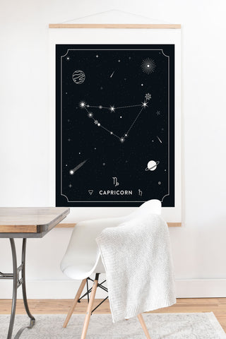 Cuss Yeah Designs Capricorn Star Constellation Art Print And Hanger