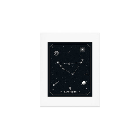 Cuss Yeah Designs Capricorn Star Constellation Art Print