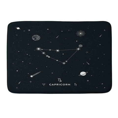 Cuss Yeah Designs Capricorn Star Constellation Memory Foam Bath Mat