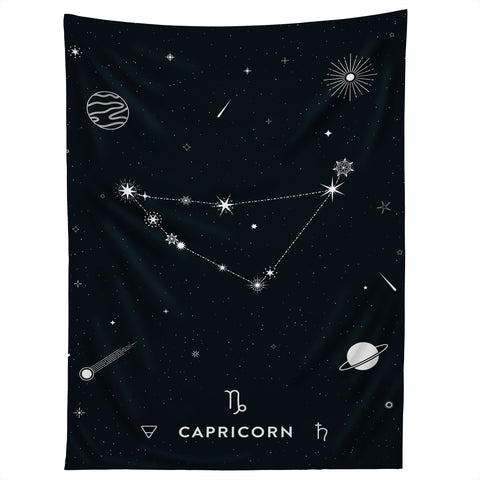 Cuss Yeah Designs Capricorn Star Constellation Tapestry