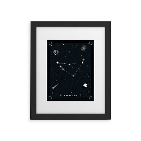 Cuss Yeah Designs Capricorn Star Constellation Framed Art Print
