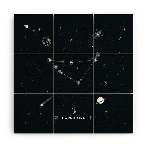 Cuss Yeah Designs Capricorn Star Constellation Wood Wall Mural