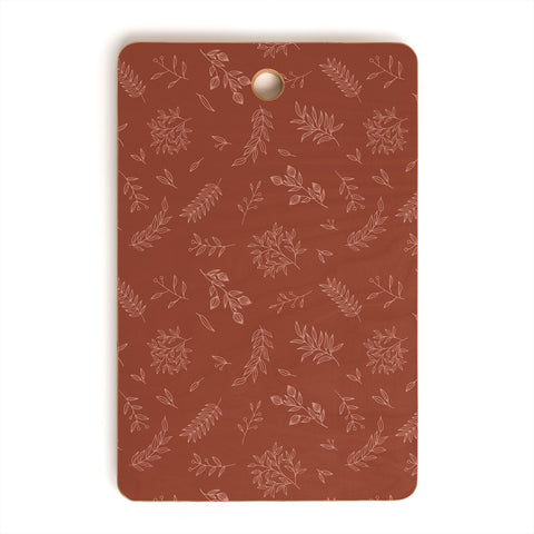 Cuss Yeah Designs Crimson Floral Pattern 001 Cutting Board Rectangle