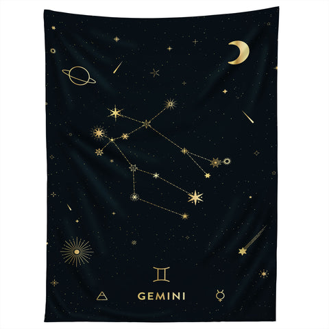 Cuss Yeah Designs Gemini Constellation in Gold Tapestry