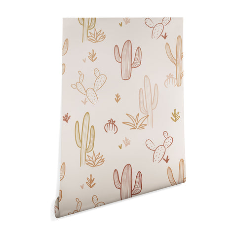 Cuss Yeah Designs Hand Drawn Cactus Pattern Wallpaper