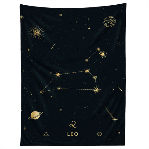 Cuss Yeah Designs Leo Constellation in Gold Tapestry