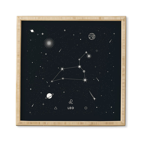 Cuss Yeah Designs Leo Star Constellation Framed Wall Art