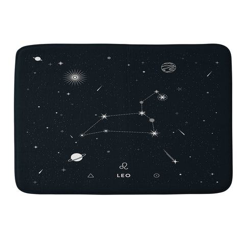 Cuss Yeah Designs Leo Star Constellation Memory Foam Bath Mat