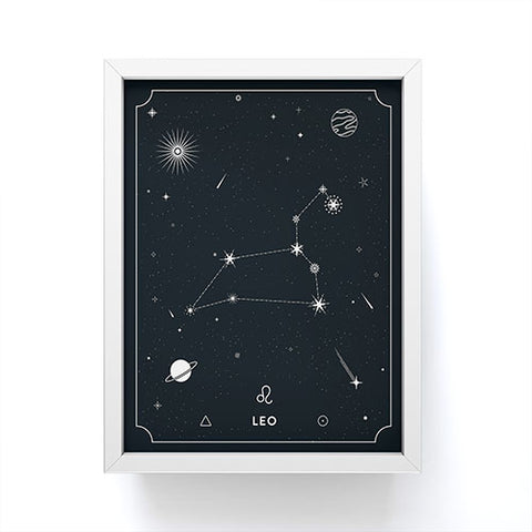 Cuss Yeah Designs Leo Star Constellation Framed Mini Art Print