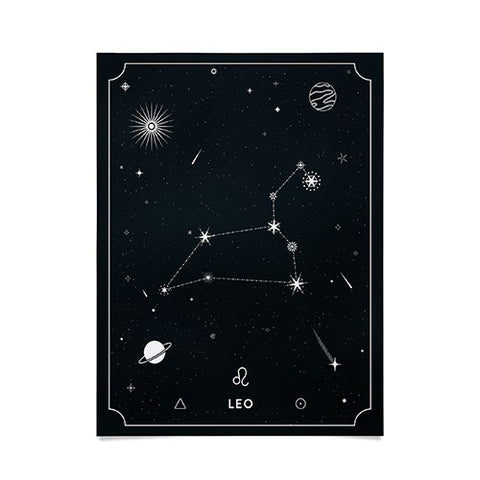 Cuss Yeah Designs Leo Star Constellation Poster