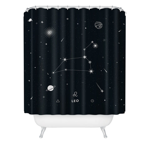 Cuss Yeah Designs Leo Star Constellation Shower Curtain