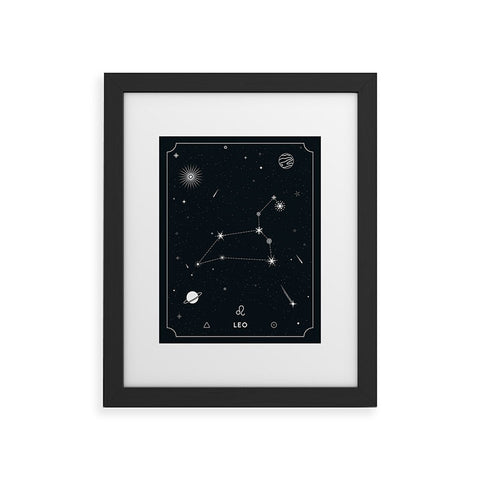 Cuss Yeah Designs Leo Star Constellation Framed Art Print