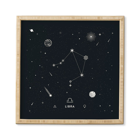 Cuss Yeah Designs Libra Star Constellation Framed Wall Art