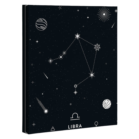 Cuss Yeah Designs Libra Star Constellation Art Canvas