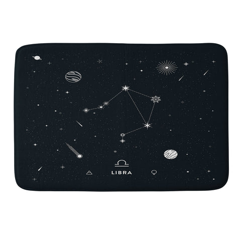Cuss Yeah Designs Libra Star Constellation Memory Foam Bath Mat