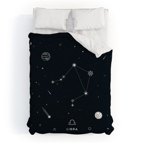 Cuss Yeah Designs Libra Star Constellation Duvet Cover