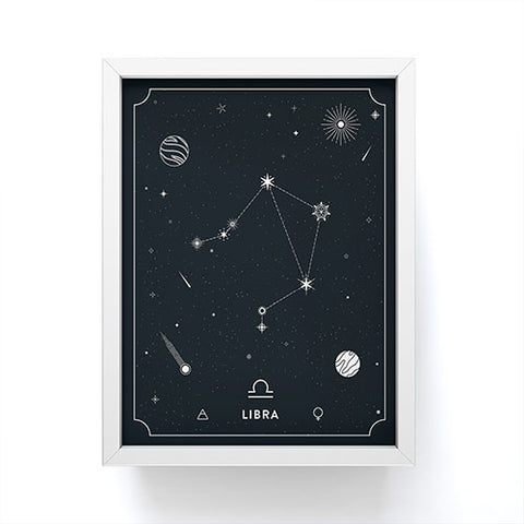 Cuss Yeah Designs Libra Star Constellation Framed Mini Art Print