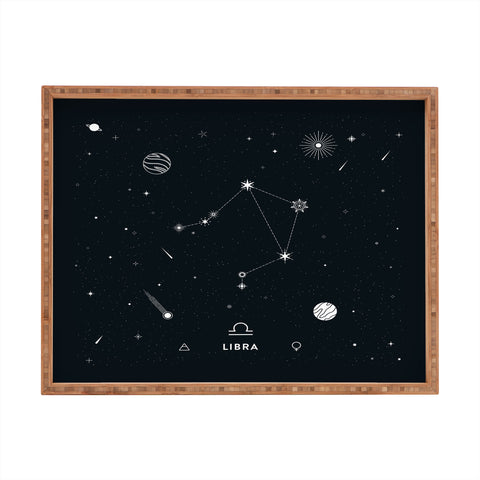 Cuss Yeah Designs Libra Star Constellation Rectangular Tray