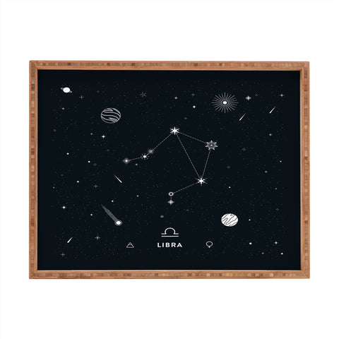 Cuss Yeah Designs Libra Star Constellation Rectangular Tray