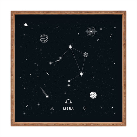 Cuss Yeah Designs Libra Star Constellation Square Tray