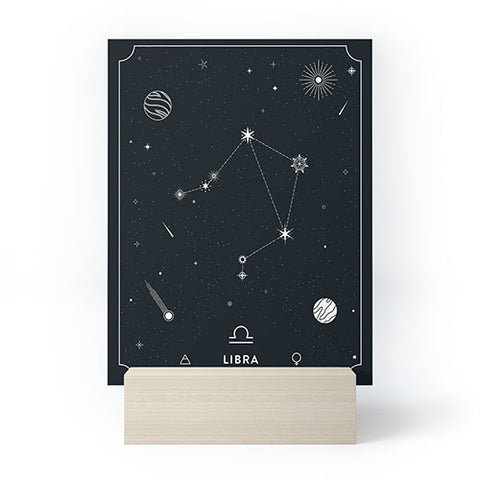 Cuss Yeah Designs Libra Star Constellation Mini Art Print