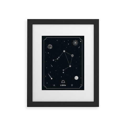 Cuss Yeah Designs Libra Star Constellation Framed Art Print