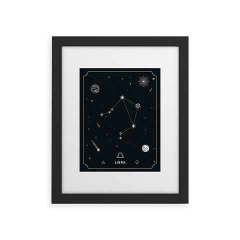 Cuss Yeah Designs Libra Star Constellation Framed Art Print