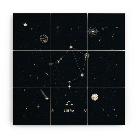 Cuss Yeah Designs Libra Star Constellation Wood Wall Mural