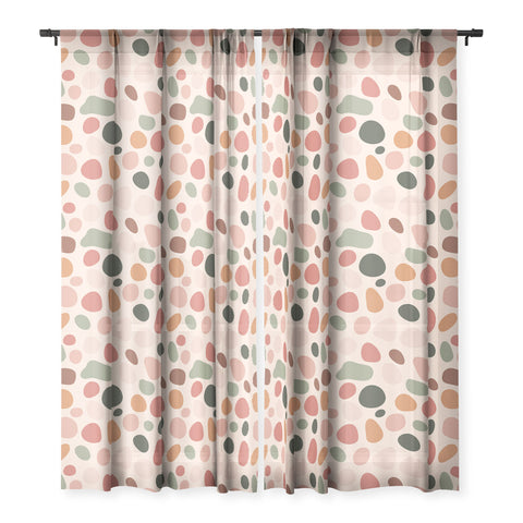 Cuss Yeah Designs Multicolor Cheetah Pattern 001 Sheer Window Curtain