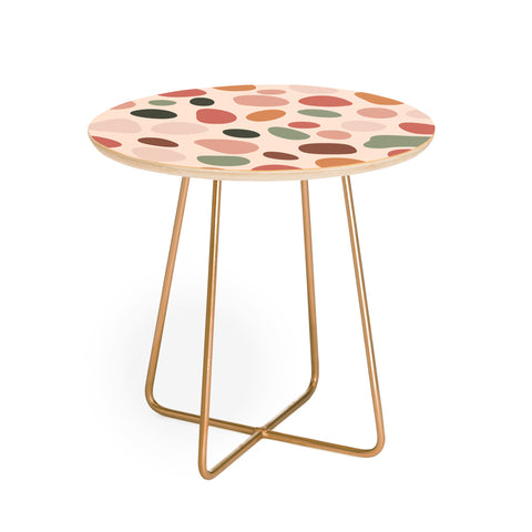 Cuss Yeah Designs Multicolor Cheetah Pattern 001 Round Side Table