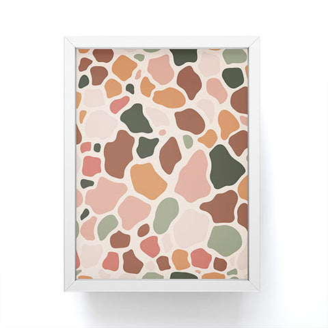 Cuss Yeah Designs Multicolor Giraffe Pattern 001 Framed Mini Art Print